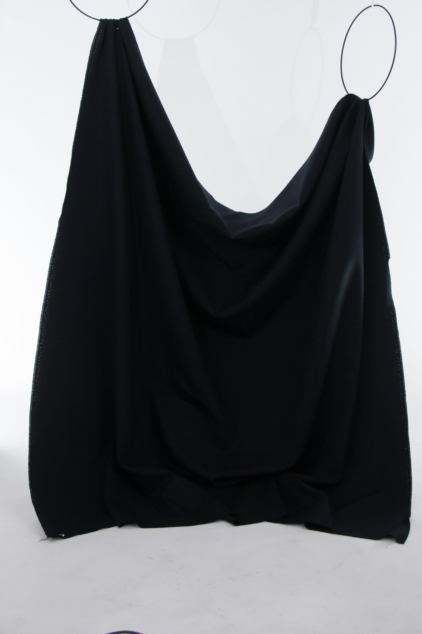 Navy blue fine twill wool