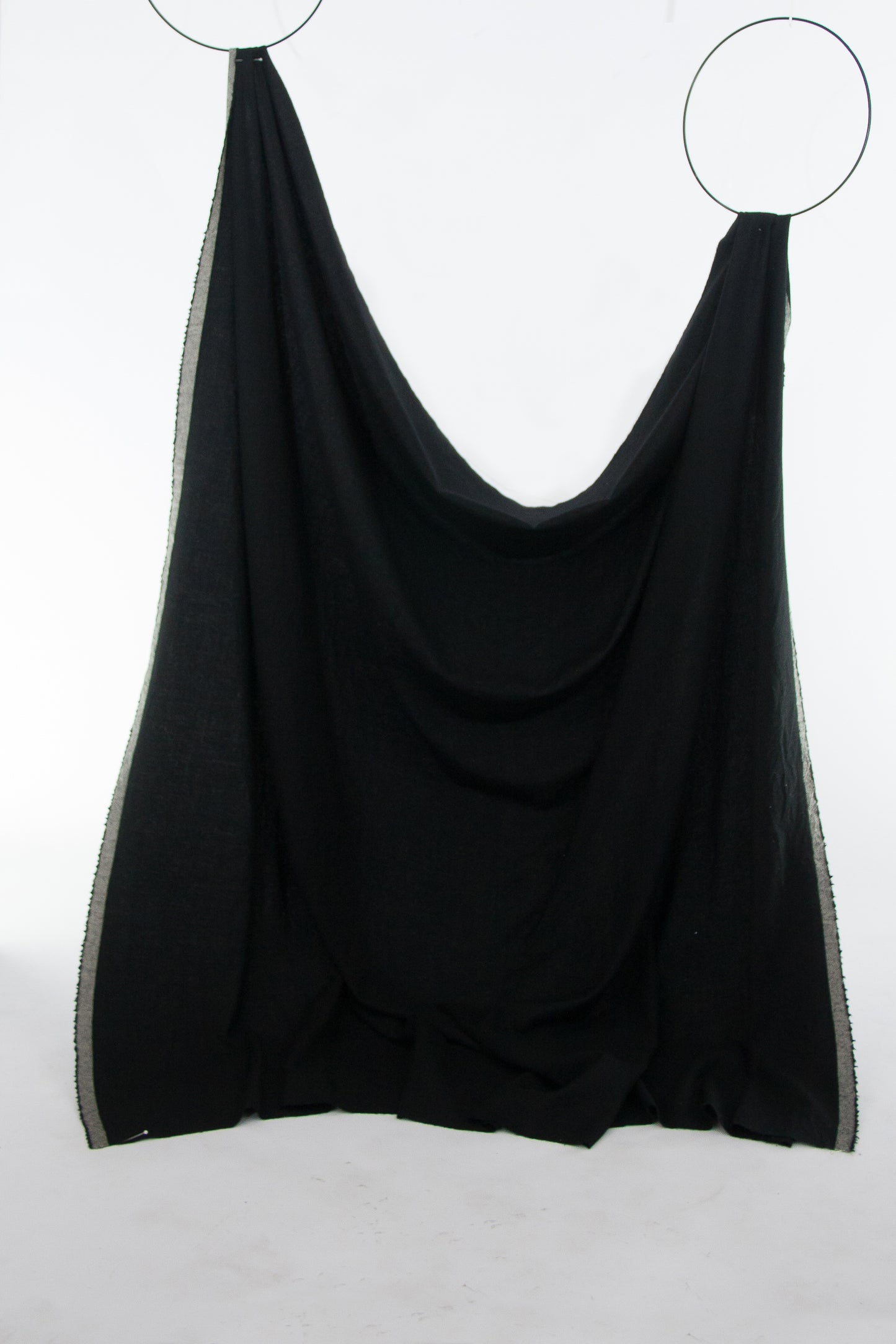 Black fine twill wool