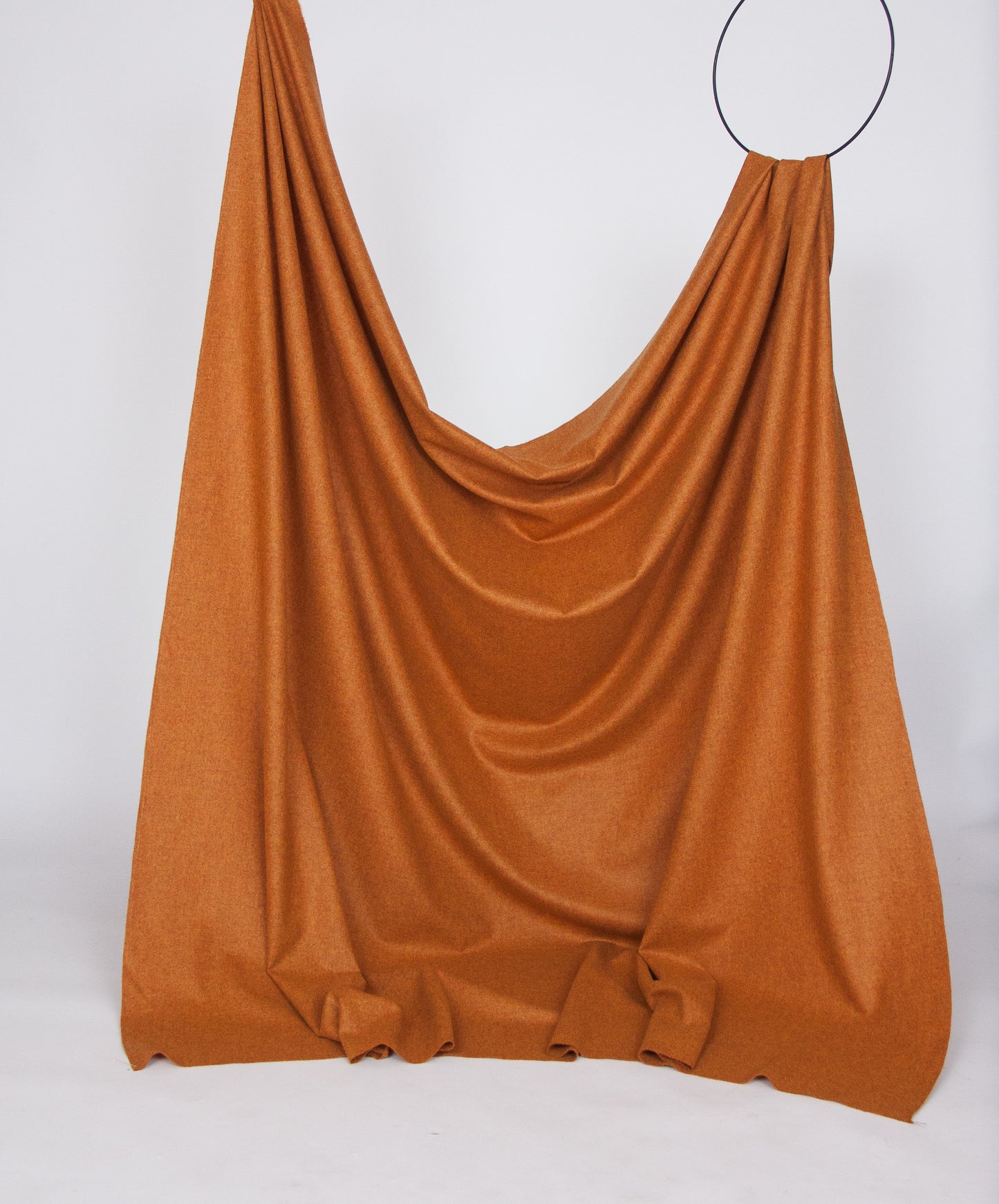 Melanged burnt orange fine merino wool