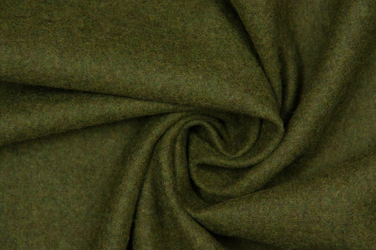 Melanged olive green fine merino wool