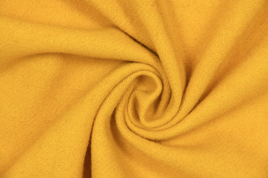 Bright yellow twill wool
