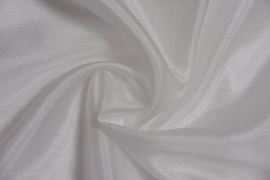 Shiny white fine silk