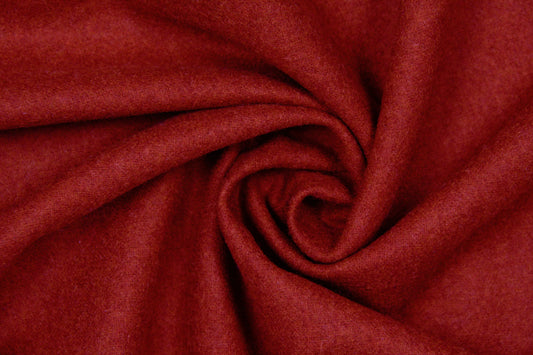 Melanged madder red fine merino wool