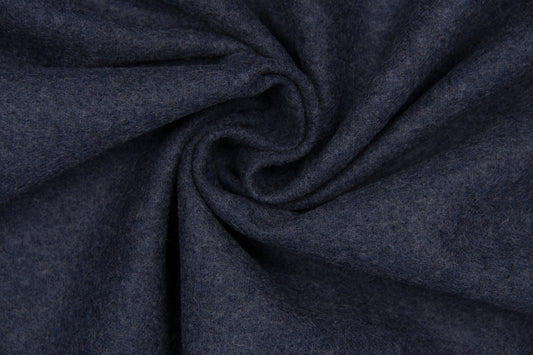 Melanged blue grey fine merino wool