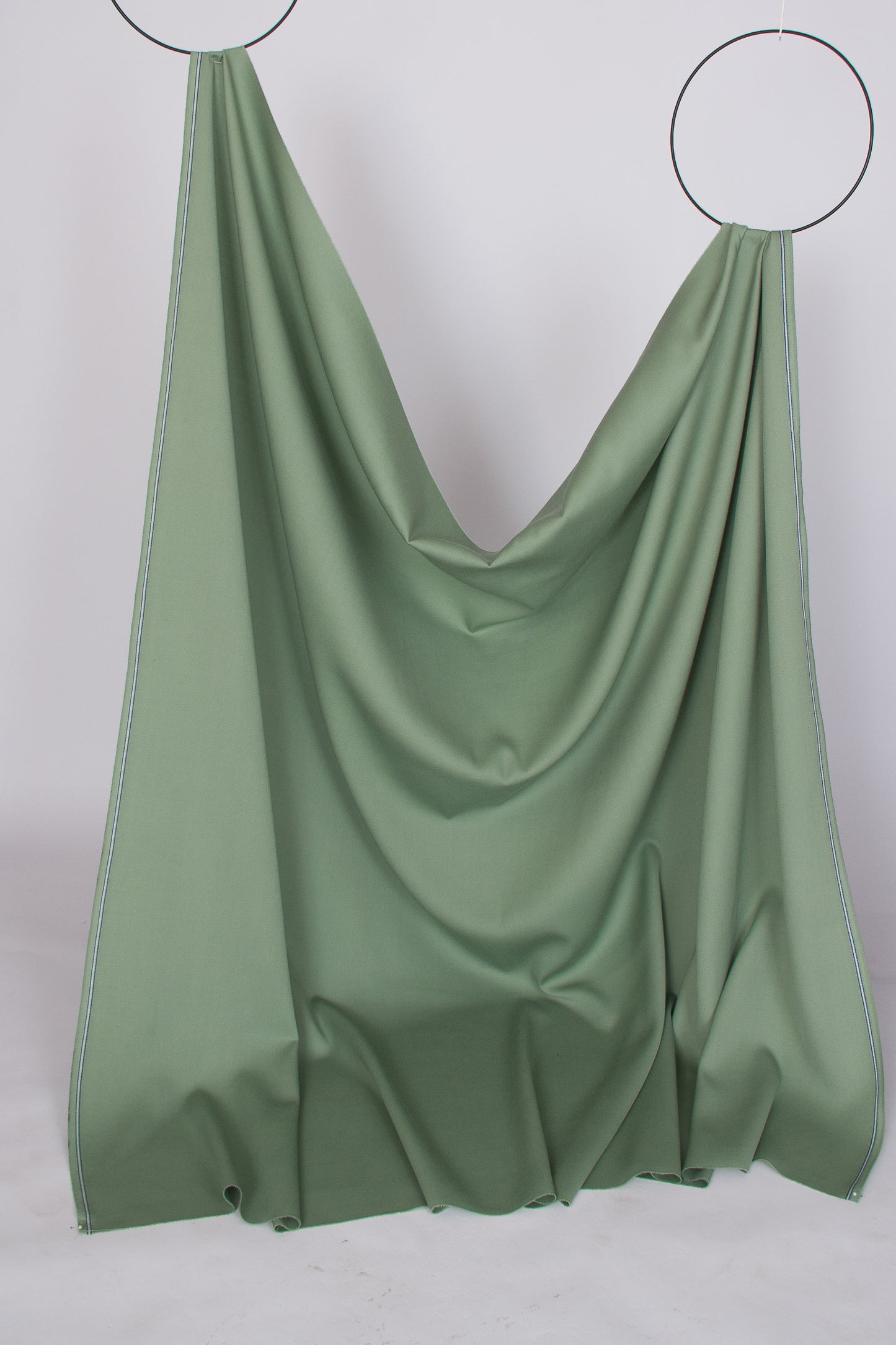 Pastel green fine twill wool