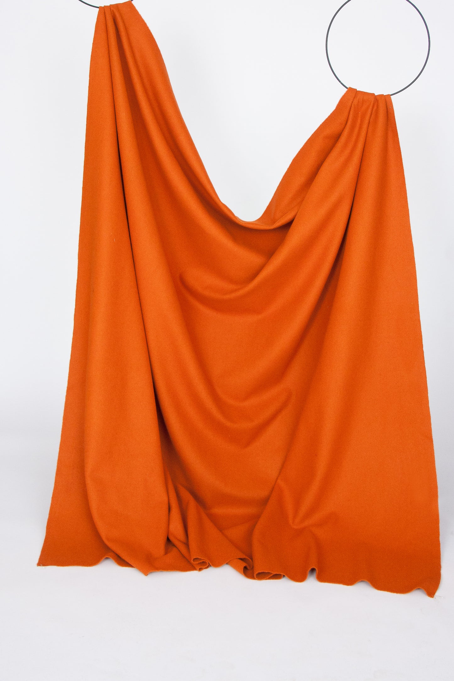 Bright orange fulled wool