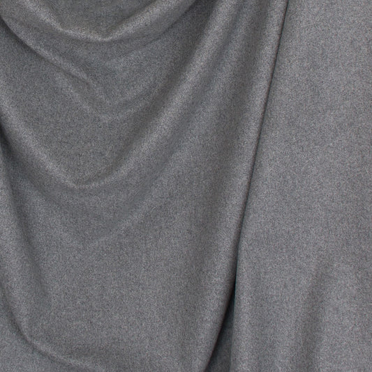 Melanged grey fulled wool