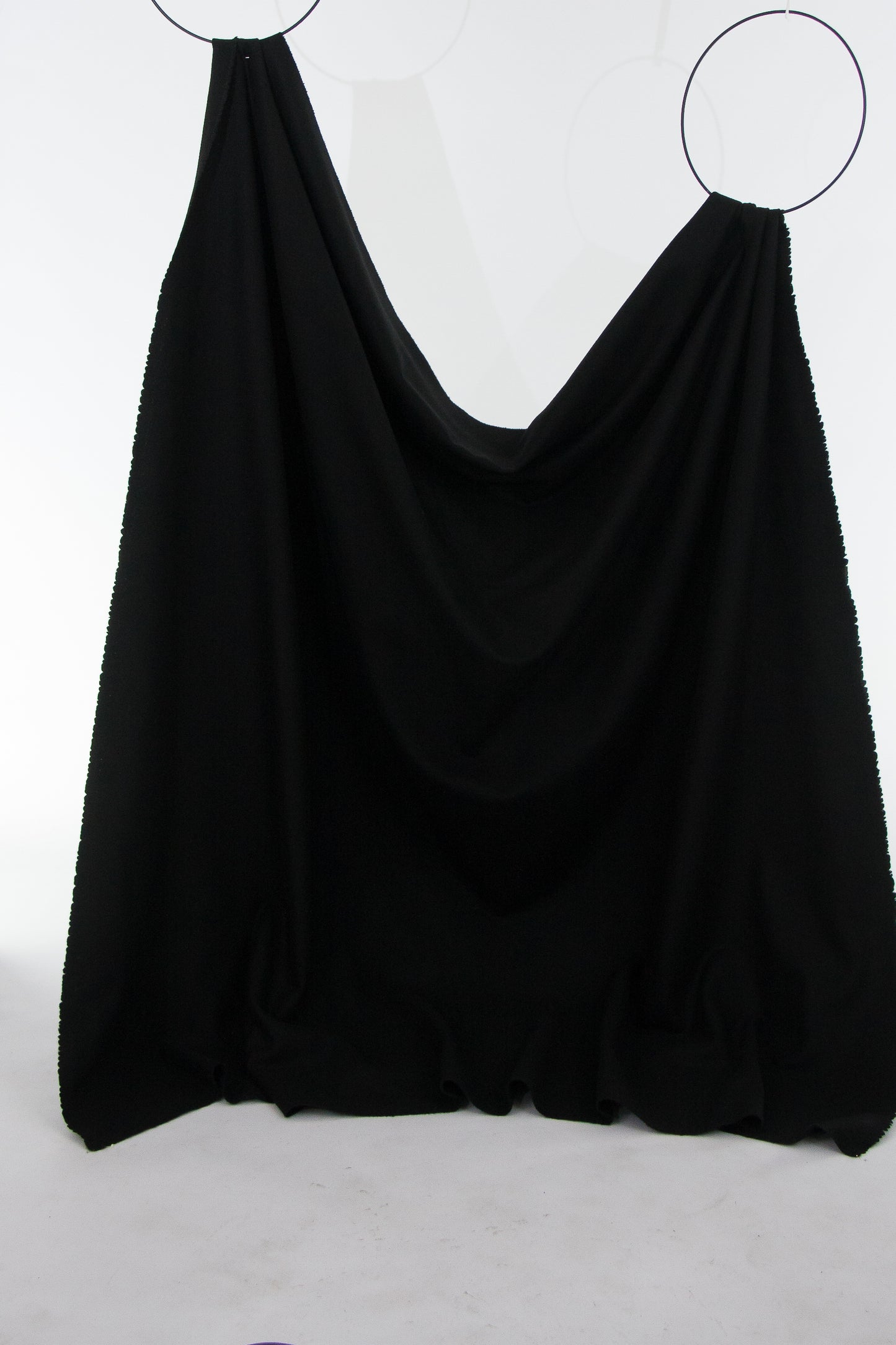 Black medium twill wool