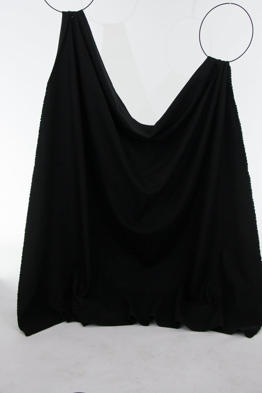 Black medium twill wool