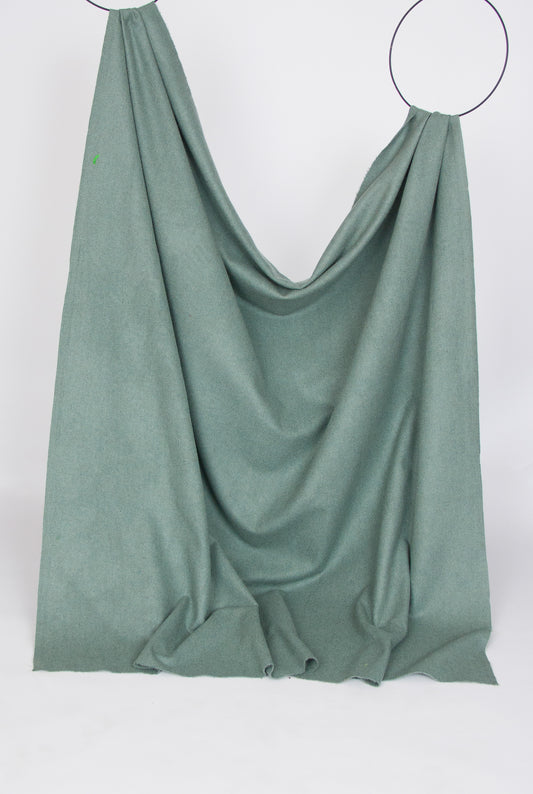 Melanged teal recycled wool