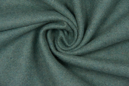 Melanged teal recycled wool