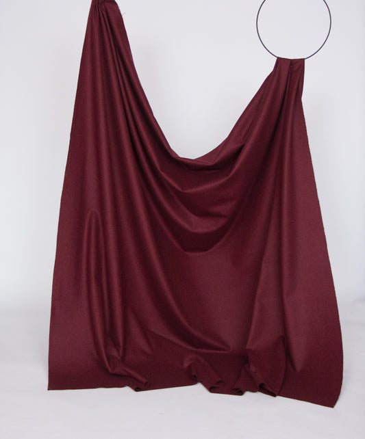 Melanged wine red fine merino wool
