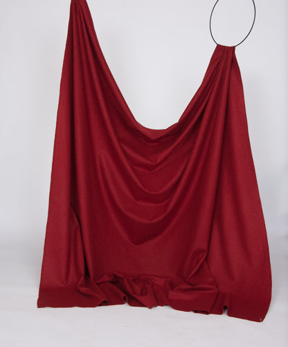 Melanged ruby red fine merino wool