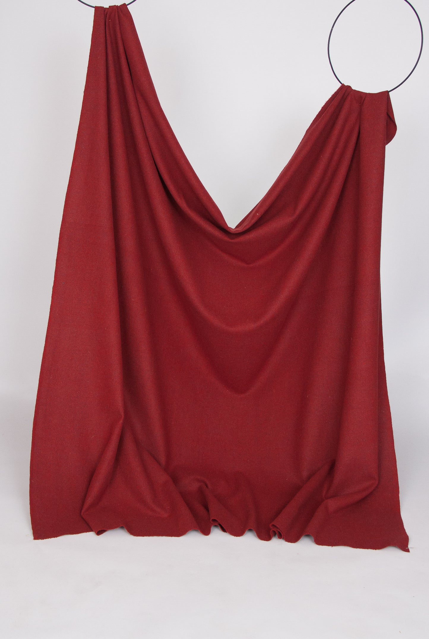 Burgundy and red striped twill wool