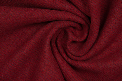 Burgundy and red striped twill wool