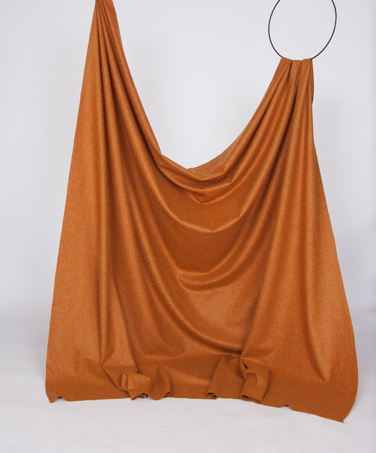 Melanged burnt orange fine merino wool