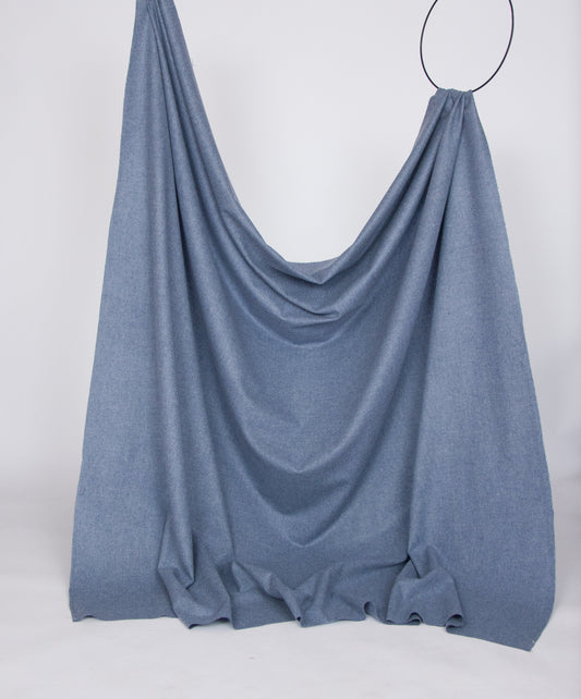 Melanged soft blue fine merino wool