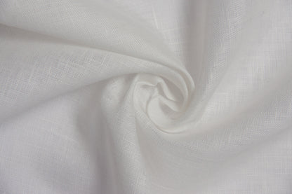 Thin white pure linen