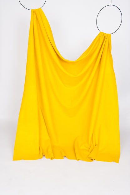 Bright yellow twill wool