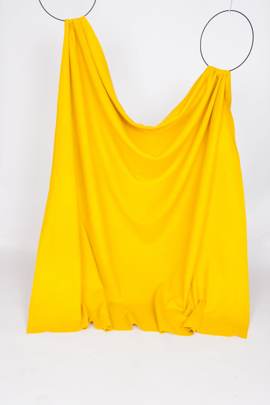 Bright yellow twill wool