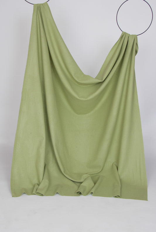 Pastel green twill wool