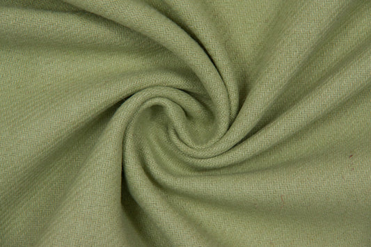 Pastel green twill wool