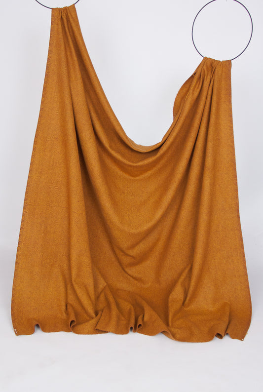 Ochre and amber diamond twill wool