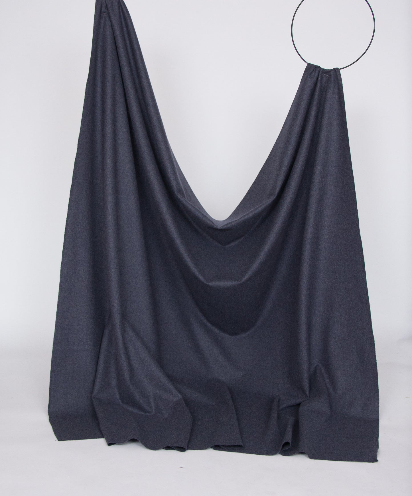 Melanged blue grey fine merino wool