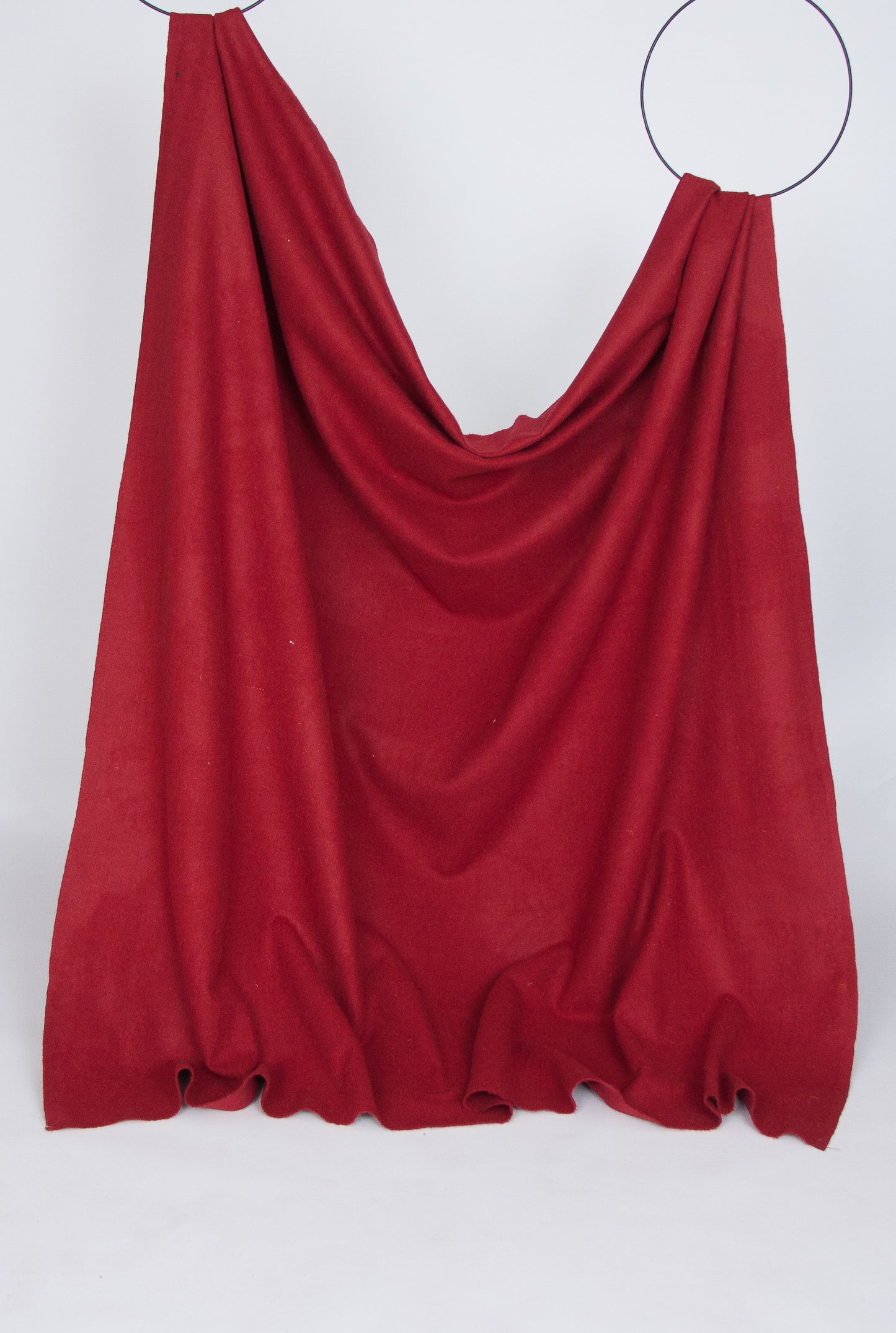 Dark red recycled wool
