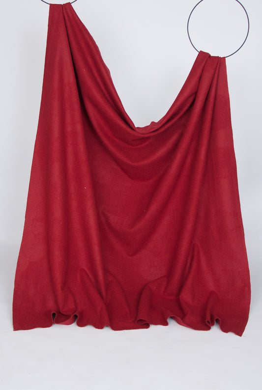 Dark red recycled wool