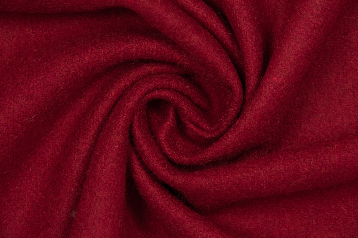 Red Rounded Wool Shape Dark red recycled wool – Maiden Minne
