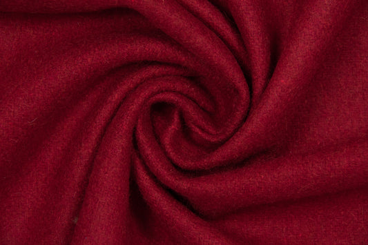 Dark red recycled wool