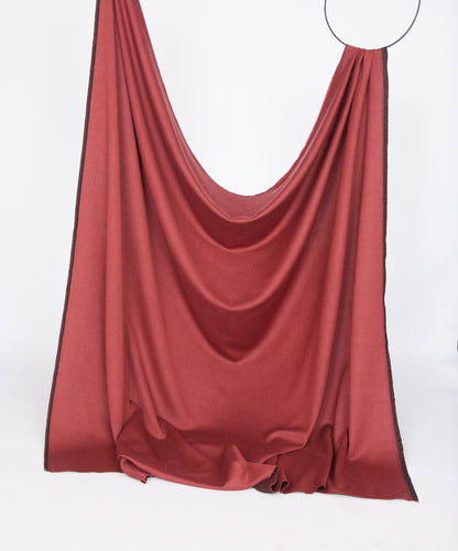 Brick red thin twill wool