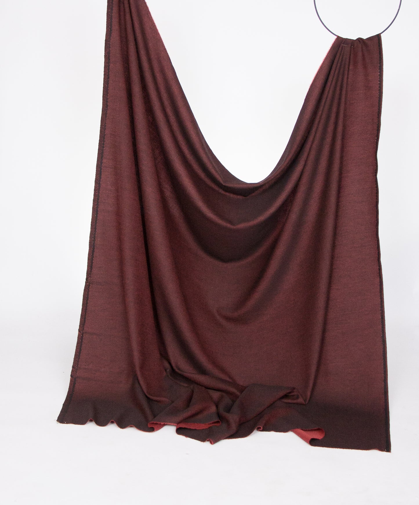 Brick red thin twill wool