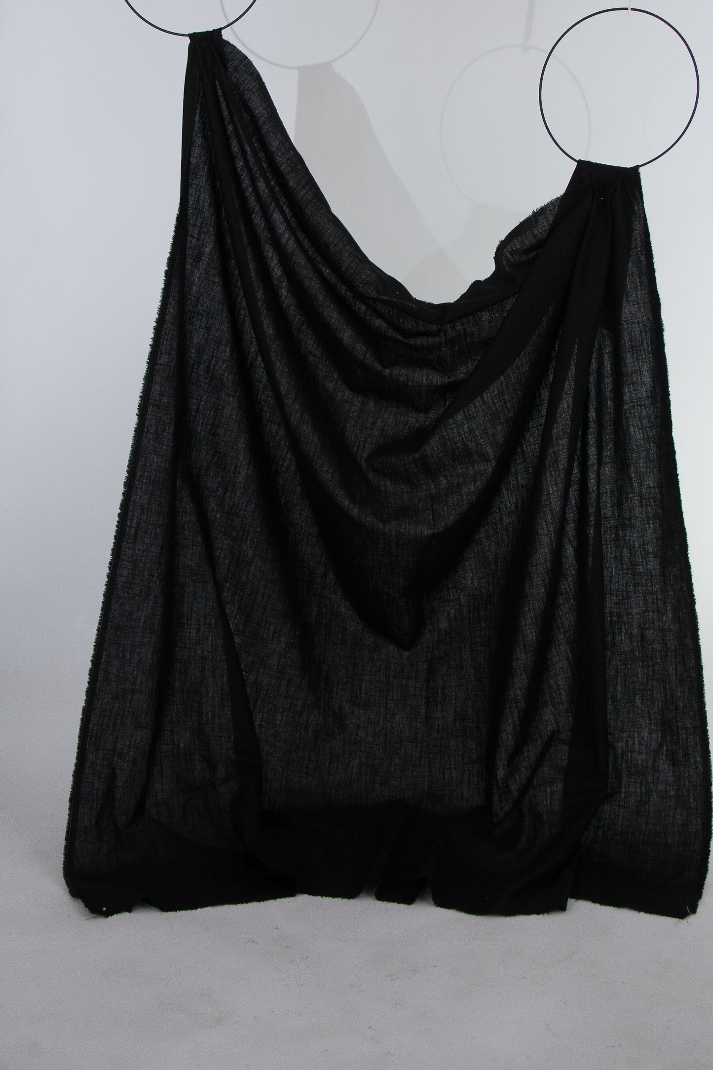 Black pure linen