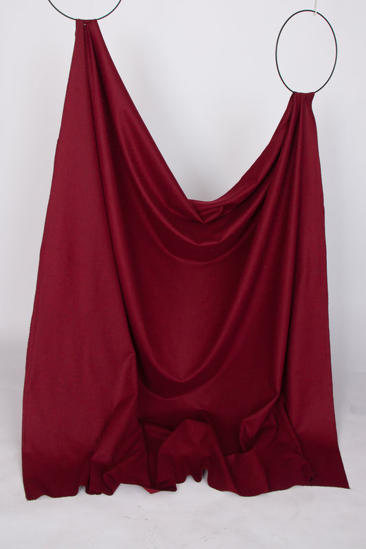 Melanged burgundy fine merino wool