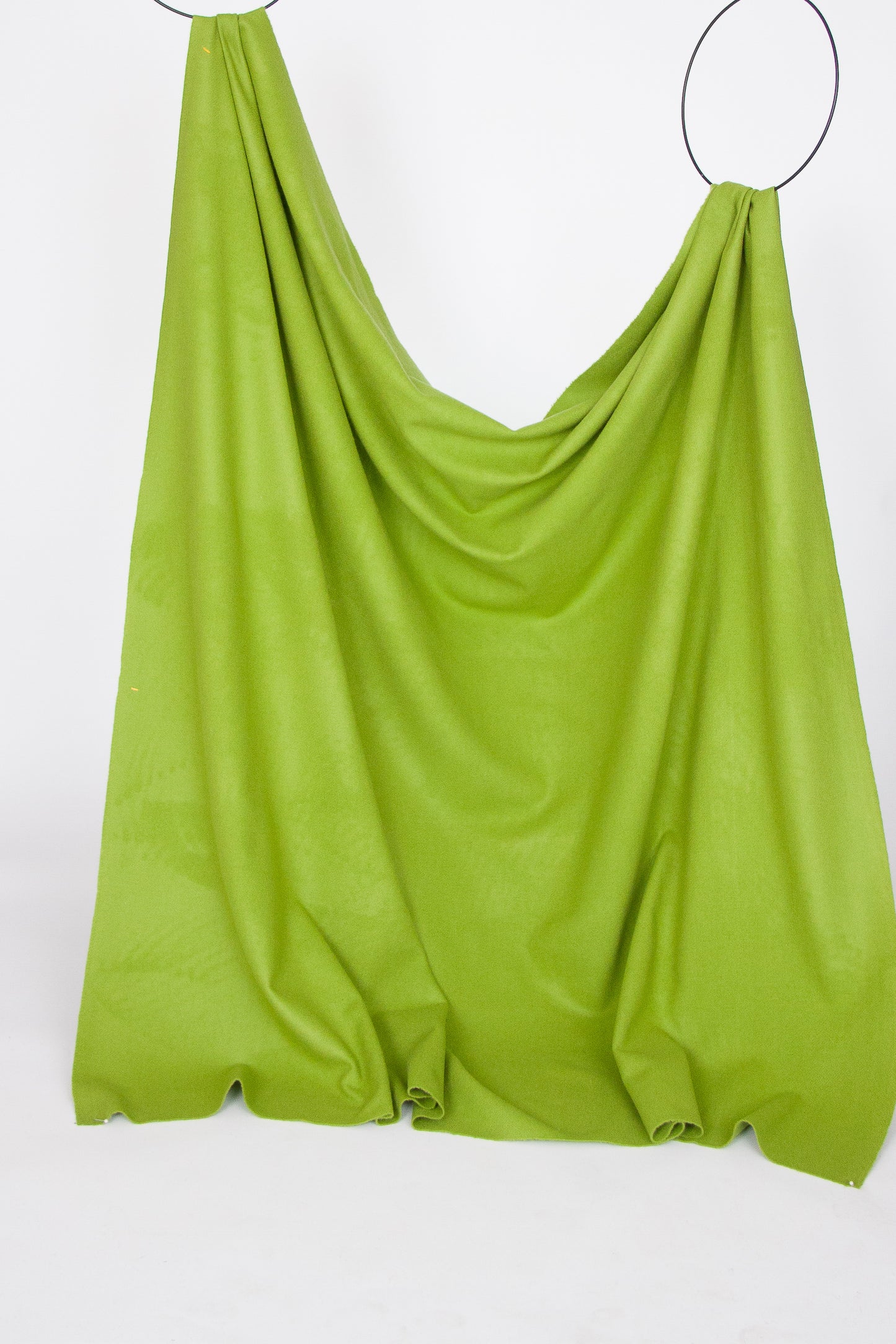 Bright green fulled wool